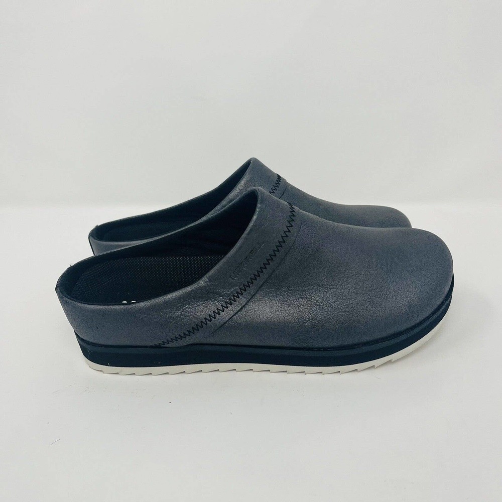 Merrell Women’s Juno Clog Black Leather Slip On Shoe Mule Size 7.5 J001976